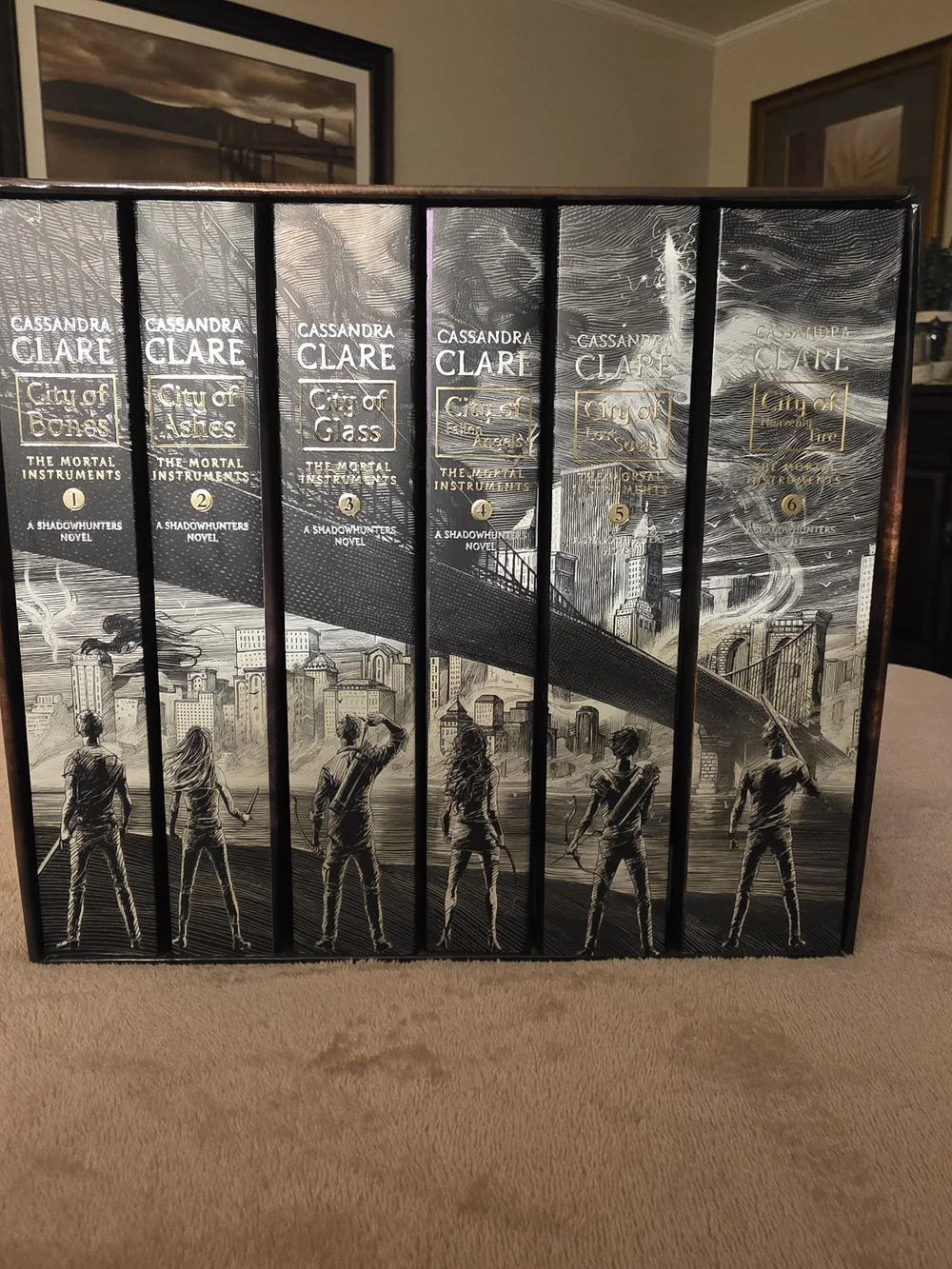The Mortal Instruments Hardcover Box Set - Black and Gray Books 1-6 *+S/H Cost - Picture 1 of 7
